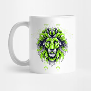 lion head graphic Mug